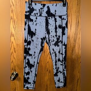 Black Splash Print High-Rise Zyia Leggings